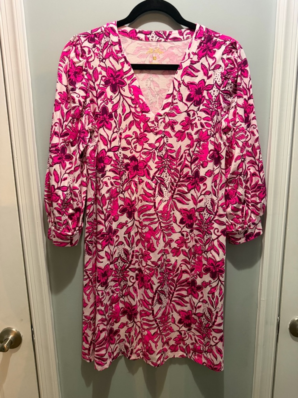 Lilly Pulitzer Cass Dress Elderflower Blossom Lil Escape Plan Pattern NWOT SMALL